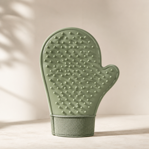 Illustration du gant de massage anti-poils pour animaux